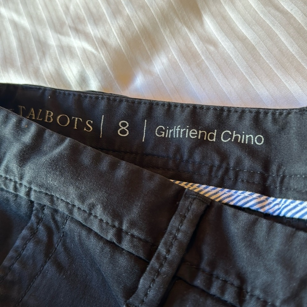 Talbot size 8 girlfriend chino black